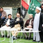 نگر خاص میں علامہ ڈاکٹر شبیر حسن میثمی کارکنان سے خطاب کرتے ہوئے