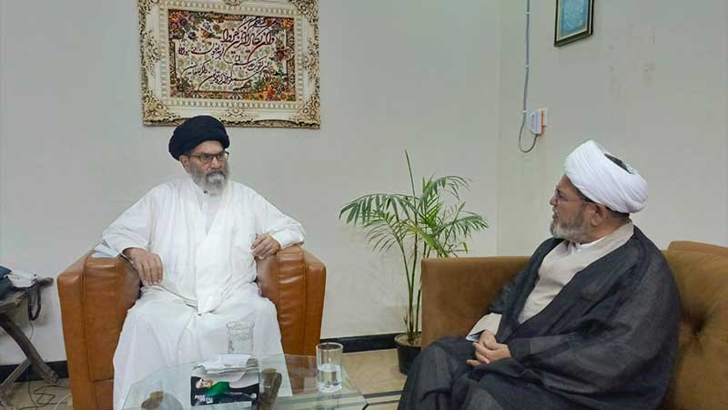 سربراہ اسلامی تحریک قائد ملت جعفریہ علامہ ساجد نقوی سے علامہ شبیر میثمی کی ملاقات