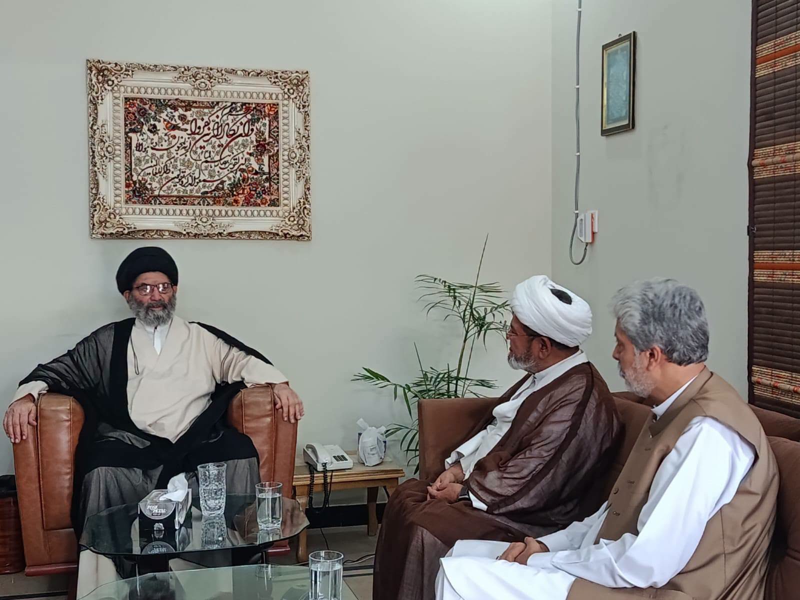 آیت اللہ سید ساجد علی نقوی سے علامہ ڈاکٹر شبیر حسن میثمی اور زاہد علی آخونزادہ کی ملاقات