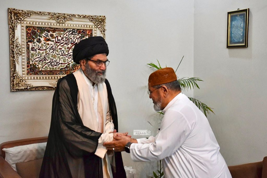 سربراہ اسلامی تحریک قائد ملت علامہ سید ساجد نقوی سے علامہ شبیر میثمی نے ملاقات کی